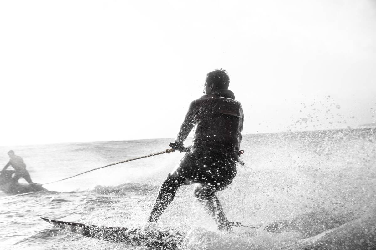 Tow-in surfing at Nazaré